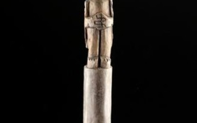 Chimu Wood Textile Tool with Standing Lord Figure