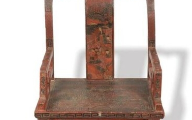 Chinese Lacquer Chair, Qing