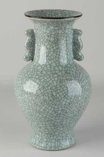 Chinese celadon vase, H 31.7 cm.