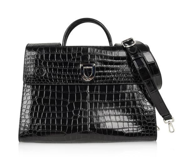 Christian Dior Bag Diorever Matte Black Crocodile Tote