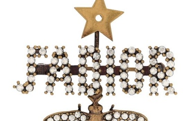 Christian Dior Crystal Bee J'Adior Brooch Gold
