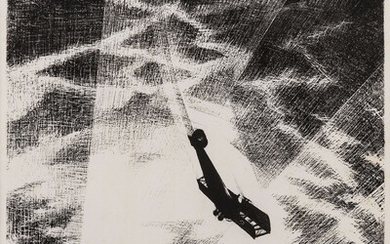 Christopher Richard Wynne Nevinson (1889-1946) Swooping Down on a Taube, from the series 'Britain's Efforts and Ideals: Making Aircraft' (Black 21)