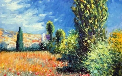 Claude Monet "Landscape on the Ile Saint Martin, 1881" Oil Painting, After