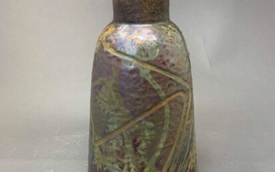 Clément MASSIER (1844-1917) Vase tronconique... - Lot 16 - Delon - Hoebanx