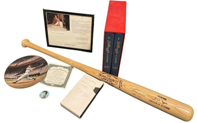 Collection JOE DIMAGGIO Signed Baseball Bat & Memorabilia