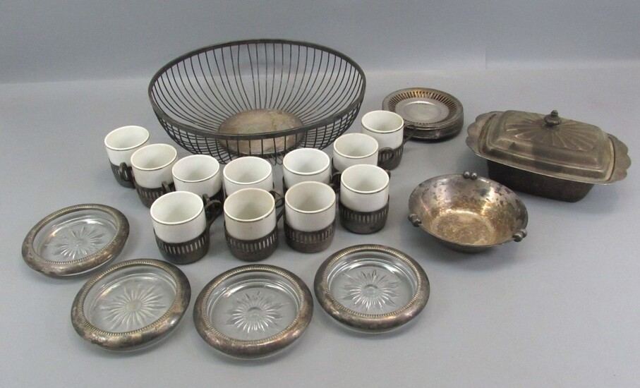 Collection of Old\Vintage Silver Coated Serving Dishes