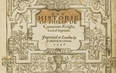 Comines (Philippe de) The Historie of Philip de