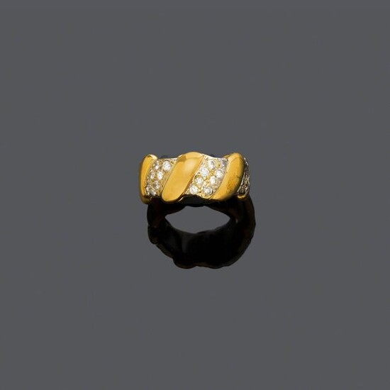 DIAMOND AND GOLD RING, BY WEBB.