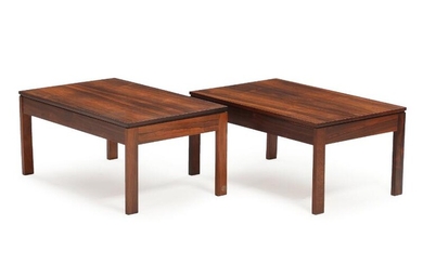NOT SOLD. Danish furniture design: A pair of rosewood side tables. 1960s. H. 35. L. 75. W. 48 cm. (2) – Bruun Rasmussen Auctioneers of Fine Art
