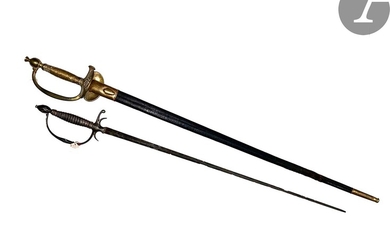 Deux épées : - Epée de Cour XVIIIe siècle.... - Lot 16 - Ader