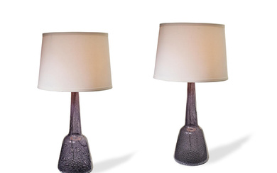 ERCOLE BAROVIER (1889-1974) Pair of Efeso Table Lamps circa 1964...