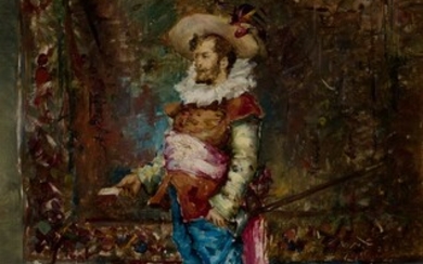 EUGENIO LUCAS VILLAMIL (1858 / 1918) "Gentleman", 1883