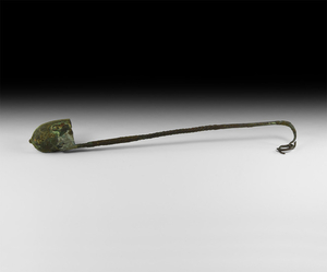 Egyptian Coptic Ladle 3rd-6th century AD A bronze ladle...