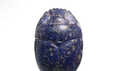 Egyptian Lapis Lazuli Heart Scarab, c. 600 B.C.