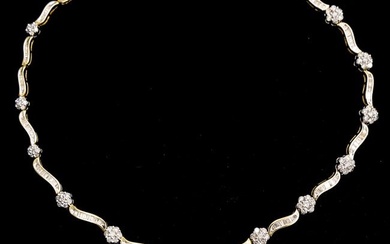 Elegant 12.5ctw Diamond 14k Two-Tone Necklace