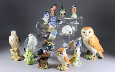 Eleven Beswick Bird Models, including - barn owl, model...