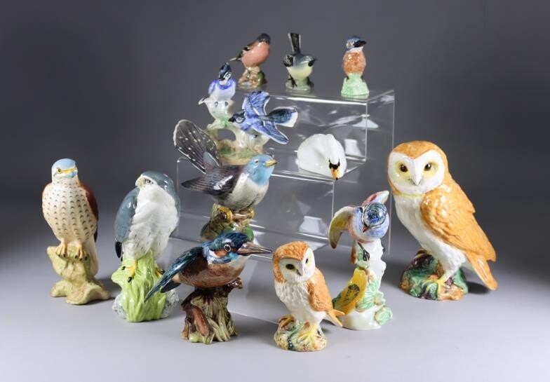 Eleven Beswick Bird Models, including - barn owl, model...