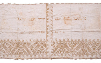 Embroidered Cloth – Synagogue Partition – Modena, 1670