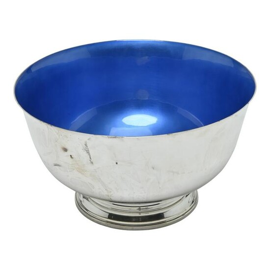 Enameled Towle Sterling Silver Bowl.