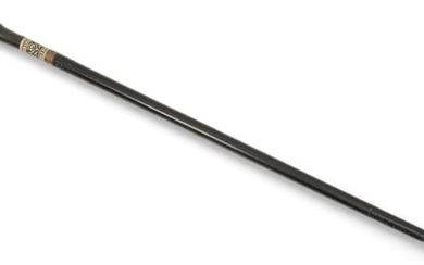 English Ebonized Wood Sword Cane, Ca. Late 19th/early 20th C., L 36"