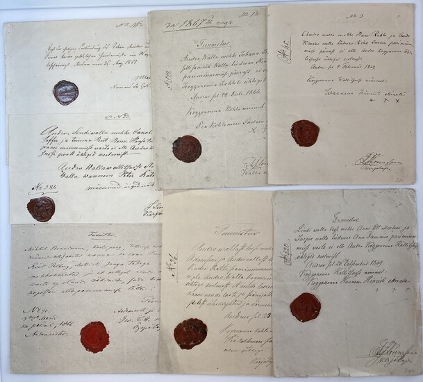Estonia, Russia Group of municipal court decisions, documents with seal since 1848 (16)