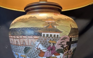 F. Cooper Japanese Porcelain Ginger Jar Table Lamp