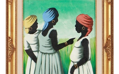 Fernand Pierre (Haitian, 1929-2002) "Three Women"