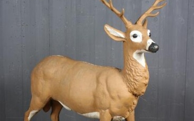 Fiske Style Painted Cast Iron Stag