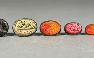 Five Antique Persian Fob Seals