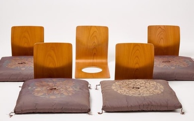 Five Tendo Mokko Tatami Chairs