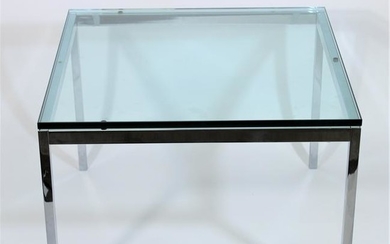 Florence Knoll Chrome & Glass Side Table