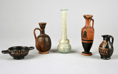 Four Greek miniature vessels