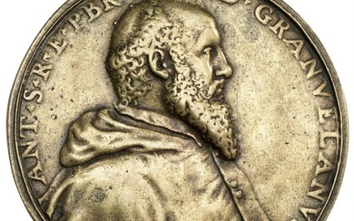 France, Arras, Antoine Perrenot, Cardinal de Granvelle, 1538–1559, uniface AE Medal, 69...