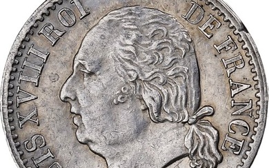 France, Louis XVIII, 1/4 Franc, 1822, Paris, Silver, AU(55-58), Gadoury:352