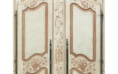 French Provincial-Style Polychrome Armoire