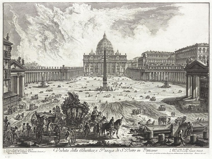 GIOVANNI B. PIRANESI Veduta della Basilica, e Piazza de S. Pietro in Vaticano.....