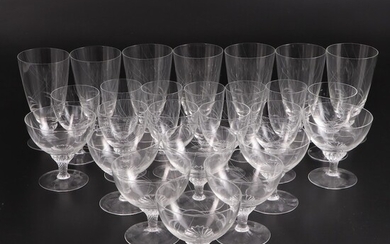 George Borgfeldt & Company "Triennium" Glass Stemware, Mid to Late 20th Century