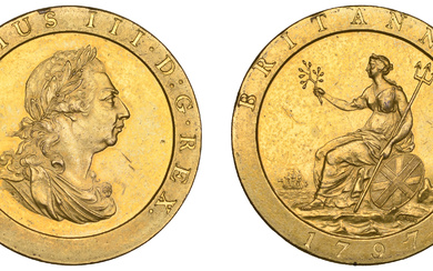 George III (1760-1820), Pre-1816 issues, Proof Penny, 1797 (late Soho), in gilt-copper,...