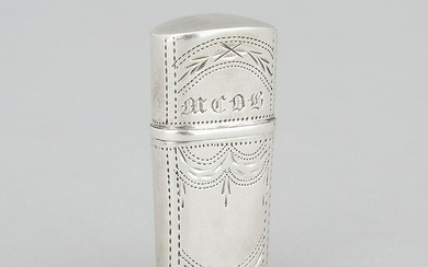 George III Silver Cased Glass Perfume Bottle, Samuel