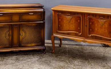 German Stereo Console and Wood Cabinet Assortment
