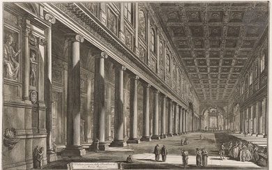 Giambattista Piranesi (1720-1778) Veduta interna della Basilica di S. Maria Maggiore. (Vue intérieure de la...