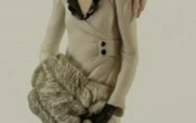 Giuseppe Armani Figurine Elegant Woman w Muff