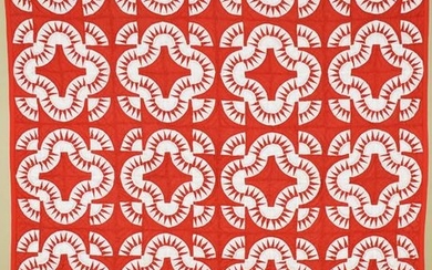 Graphic Red & White "Mohawk Trail" Quilt
