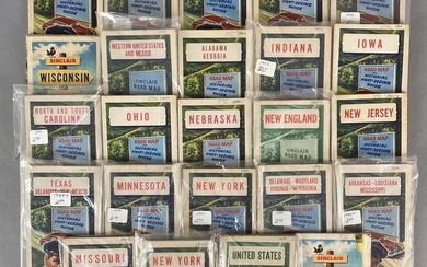 Group of 20+ 1940s Sinclair Advertising Road Maps