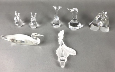 Group of Crystal Animals and Figures