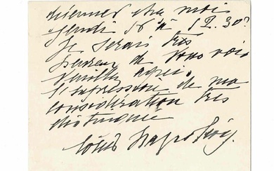 HISTORY - BONAPARTE Louis-Napoléon (1864 - 1932) - Document signed
