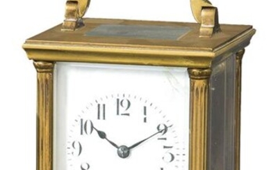 Hamilton & Co. Calcuta brass carriage alarm clock with