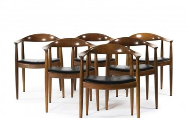 Hans J. Wegner, Six armchairs 'The Chair' - 'PP 503'
