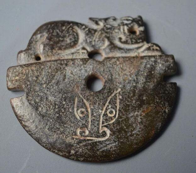 Hard stone pendant (excavation piece), probably China 17006x5...