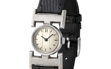 Hermes. Fine and Charming Lady’s Wristwatch in Silver